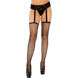 Leg Avenue Fishnet Garterbelt Stocking, One Size, Black