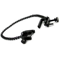 H2H Nipple Clamps Press with Chain, Black