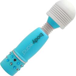 BodyWand Waterproof Vibrating Mini Massager, 4 Inch, Aqua