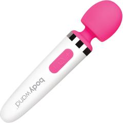 BodyWand Silicone Mini USB Rechargeable Multi Function Massage Wand, Pink