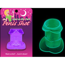Glow-in-the-Dark Penis Shot Glass, Purple