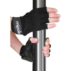 Mipole Dance Pole Gloves Pair Medium Black