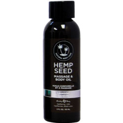 Earthly Body Hemp Seed Massage and Body Oil, 2 fl.oz (60 mL), Lavender