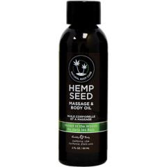Earthly Body Hemp Seed Massage and Body Oil, 2 fl.oz (60 mL), Naked in the Woods