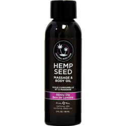 Earthly Body Hemp Seed Massage and Body Oil, 2 fl.oz (60 mL), Skinny Dip