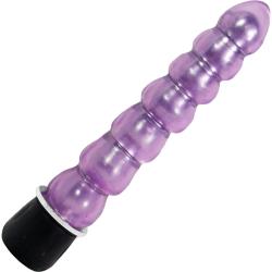 Tushy Teaser Waterproof Vibrating Anal Probe, 6.5 Inch, Purple
