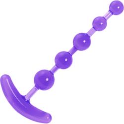 Golden Triangle Anchors Away Beaded Anal Plug, 7 Inch, Lavender