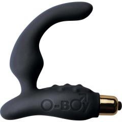 Rocks Off O-Boy Vibrating Silicone Prostate Massager, 5.5 Inch, Classic Black