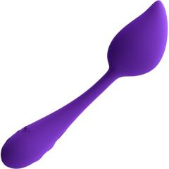 Bloom Plus Leaf Rechargeable Silicone Vibe, 6.5 Inch, Purple