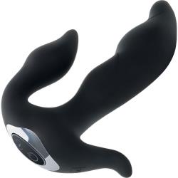 Adam and Eve 3 Point Prostate Silicone Massager, 7 Inch, Black