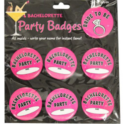 Bachelorette Party Badges 7 Piece Pack