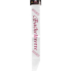 Bachelorette Sash with Crystals, White