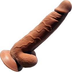 Hott Products Skinsations Guapo Dildo, 9 Inch, Brown