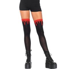 Leg Avenue Dripping Blood Over the Knee Socks, One Size, Black