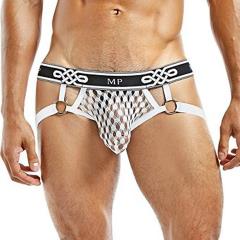 Male Power See Through Ring Jock, Small/Medium, White