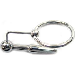 Rogue Stainless Steel Urethral Probe and Cock Ring, Silver