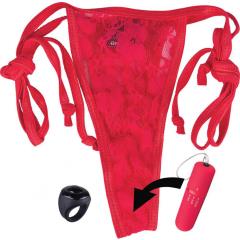 Screaming O My Secret Vibrating Panty Set with Remote Control Ring, Red