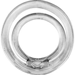 Screaming O RingO 2 Double Cock Ring, One Size, Clear