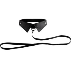Ouch! Classic Collar with Leash for Naughty Pleasure, One Size, Kinky Black