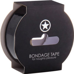 Ouch! Non Sticky Bondage Tape for Naughty Pleasure, 65 ft (20 m), Black