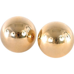 Golden Triangle Deluxe 0.5 Inch Diameter Ben-Wa Kegel Balls, Gold