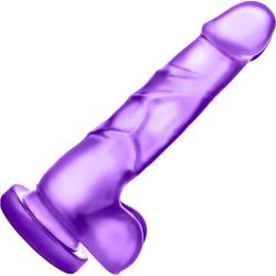 B Yours Sweet N Hard No 4 Dildo with Suction Cup, 7 Inch, Purple