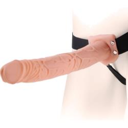 Fetish Fantasy Series Realistic Hollow Strap-On Dong, 11 Inch, Flesh