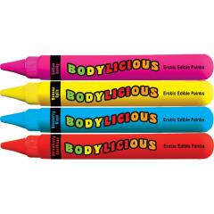 Hottproducts Play Pens Edible Body Paints, Strawberry/Blueberry/Banana/Cotton Candy