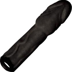Skinsations Husky Lover Extension with Scrotum Strap, 6.5 Inch, Black