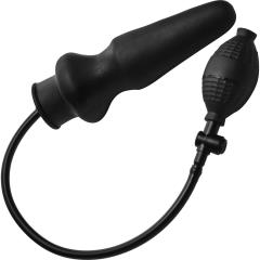 Master Series Inflatable Expanding Anal Plug, 6 Inch, Black