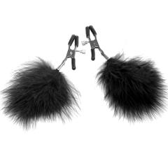Frisky Feathered Nipple Clamps, Black