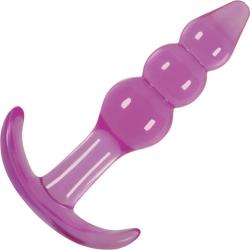 NS Novelties Jelly Rancher Ripple T Plug, 4 Inch, Purple
