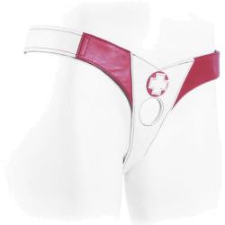 Connoisseur Nurse Single Strap Harness White and Red