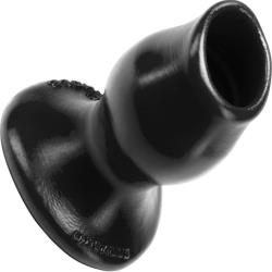 OxBalls Pig-Hole Hollow Silicone Butt Plug, 4.5 Inch, Black