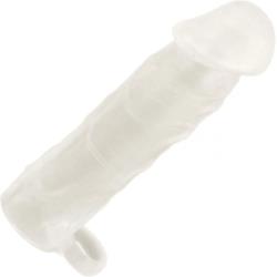 2 Inch Extra Length Rascal Silicone Penis Extension with Ball Strap, 6.5 Inch, Clear