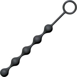 Icon S Drops Silicone Anal Beads, Black