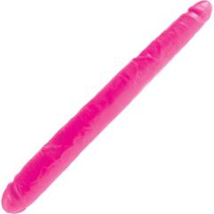 Pipedream Double Dillio Dong, 16 Inch, Neon Pink