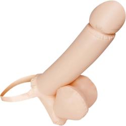 Nasstoys Get It On Inflatable Strap-On Penis, 21 Inch, Ivory Flesh