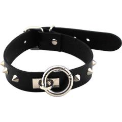 Rouge Garments O Ring Studded Collar, Black