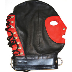 Rouge Garments D Ring Bondage Mask, Red/Black