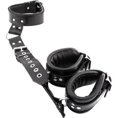 Rouge Garments Bondage Neck to Wrist Restraint, Black