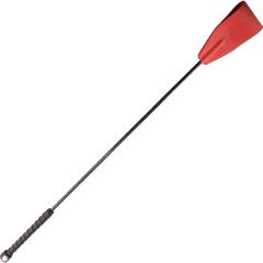 Rouge Garments Premium Leather Riding Crop, 25 Inch, Red