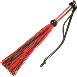 Simply Pleasure Kinx Tease and Please Silicone Flogger, 10.75 Inch, Red/Black