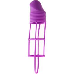 Shots Toys Ribbed Silicone Cockcage, Purple