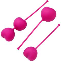 LoveLife Flex Silicone Kegel Weights Set by OhMiBod, Pink
