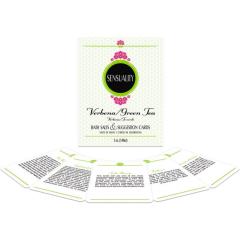 Sensuality Verbena Green Tea Scented Bath Salts with Suggestion Cards