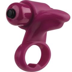 Screaming O You-Turn Silicone 2 Finger Fun Vibe with Ring for Couples, Merlot