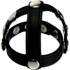 STRICT Snap On Cock and Ball Harness, Black