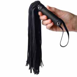 Strict Leather Pleather Pleasure Mini Flogger, 13.5 Inch, Black