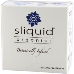 Sliquid Organics Naturally Infused Intimate Lube, 0.17 fl.oz (5 mL) Pillows, Cube Pack of 12